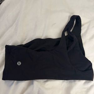 Lululemon ribbed nulu one shoulder bra size 8 black